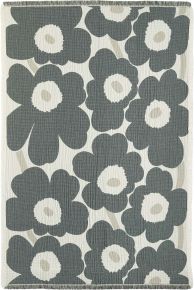 Marimekko Unikko cotton blanket (oeko-tex) 150x220 cm cream, charcoal, sand