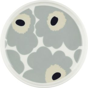 Marimekko Unikko Oiva plate Ø 13.5 cm cream, light grey, sand, dark blue