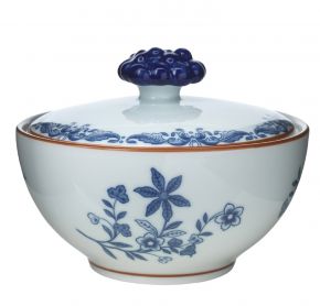 Rörstrand Ostindia bowl with lid 0.35 l grey, grey blue, brown