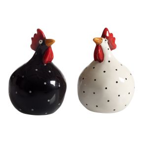 Nääsgränsgården Easter chickens salt shaker & pepper shaker height 8 cm black & white 2 pcs set