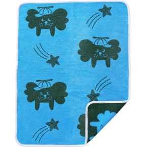 Klippan Flying Dog baby chenille blanket 70x90 cm (oeko-tex)