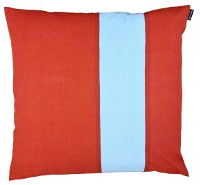 Marimekko Ralli (Rally) cushion cover 50x50 cm light blue, orange, cream white