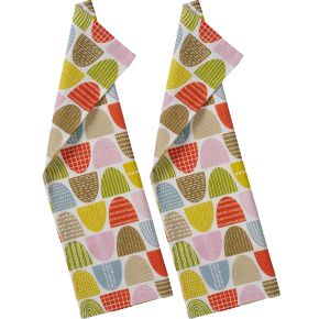 Klippan Vivid tea towel (oeko-tex) 46x70 cm white, multicolored 2 pcs.