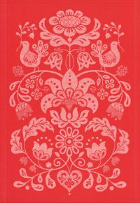 Ekelund Christmas / Winter Snow Red tea towel (oeko-tex) red