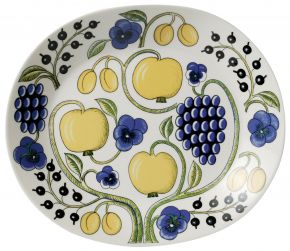 Arabia Paratiisi dish 31x36 cm blue, yellow, cream