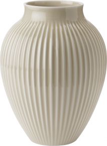 Knabstrup Keramik vase grooves height 27 cm