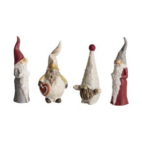 Nääsgränsgården Tomte Pettersson family height 7 cm 4 pcs set grey, red