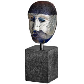 Kosta Boda Artist Collection Brains on stone Freja height 7.5 cm width 5.5 cm length 4.5 cm asphalt,