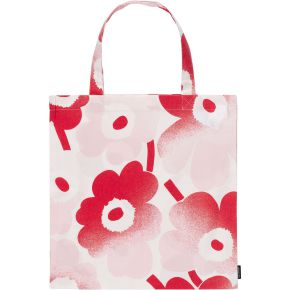 Marimekko Unikko Häivähdys tote bag (eco-tex) 43x44 cm light pink, pink, white, red