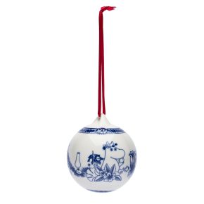 Moomin by Arabia Moomins Christmas bauble 2024 cream, blue