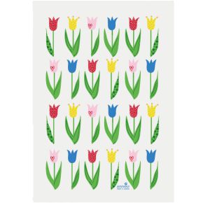 Anneko Design tea towel tulips 50x70 cm red, yellow, green, white