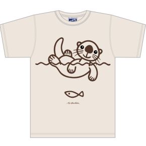 Bo Bendixen Unisex T-Shirt beige, brown sea otter