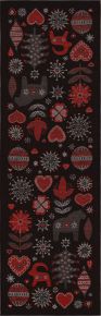 Ekelund Christmas / Winter Christmas night table runner (oeko-tex) 35x120 cm black