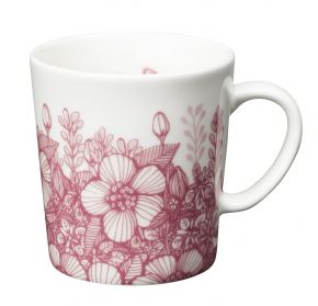 Arabia Huvila mug 0.3 l pink, cream