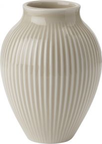 Knabstrup Keramik vase grooves height 12.5 cm