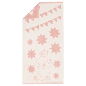 Moomin by Arabia Moomins Snorkmaiden Stars shower towel 70x140 cm (oeko-tex) pink, cream