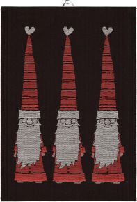 Ekelund Christmas / Winter long-lasting tea towel (oeko-tex) 35x50 cm dark red