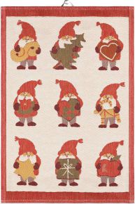 Ekelund Christmas / Winter Tomtemys tea towel (oeko-tex) 35x50 cm multicolored