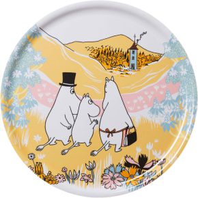 Moomin by Arabia Family Time tray Ø 35 cm yellow, green, pink