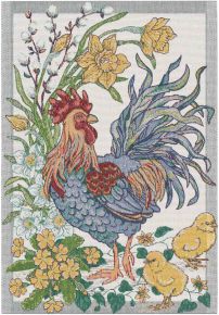 Ekelund Easter feather flower tea towel (oeko-tex) 35x50 cm multicolored