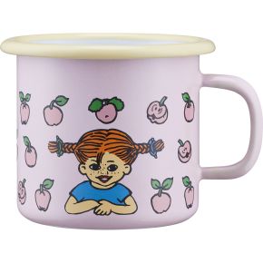 Muurla Pippi Longstocking Fruits cup / mug enamel 0.25 l pink, yellow