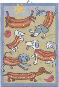 Ekeklund Special Occasions Hot Dog tea towel (oeko-tex) 35x50 cm multicolored