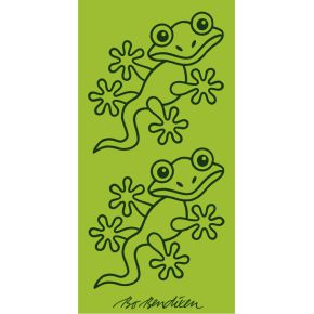 Bo Bendixen shower towel (oeko-tex) Gecko 70x140 cm lime, dark green