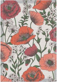 Ekelund Summmer flower field tea towel (oeko-tex) 35x50 cm red