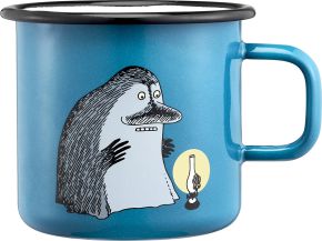 Muurla Moomins Groke cup / mug enamel 0.55 l turquoise, black, blue, white, yellow