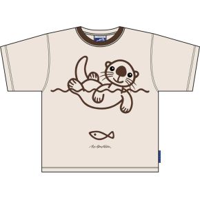 Bo Bendixen Unisex Kids T-Shirt off white, brown sea otter