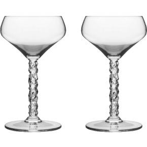 Orrefors Carat champagne bowl / ice cream bowl 25 cl clear 2 pcs