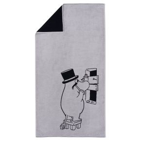 Moomin by Arabia Moomins Moominpapa shower towel 70x140 cm (oeko-tex) grey, black