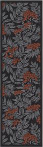 Ekeklund Autumn Ash Leave table runner (oeko-tex) 35x120 cm black, grey, orange