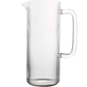 Sagaform Saga jug 1.35 l clear, ribbed handle