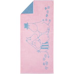 Moomin by Arabia Family Time shower towel 70x140 cm pink, blue