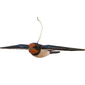 Wildlife Garden Decobird flying barn swallow hand-carved