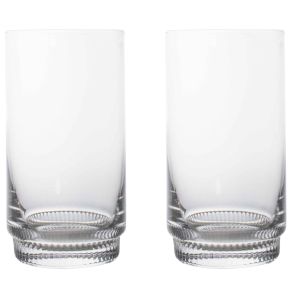 Sagaform Saga tumbler 36 cl clear, ribbed 2 pcs