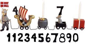 Kids by Friis birthday train Viking 11 numbers Length 45 cm