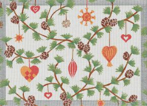 Ekelund Christmas / Winter Christmas fruit placemat (oeko-tex) 35x48 cm multicolored