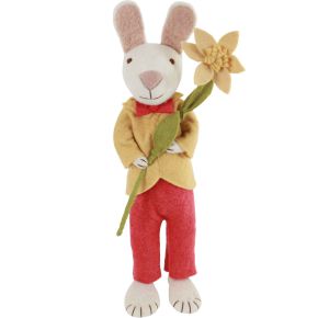 Gry & Sif Easter bunny yellow, red jacket daffodil height 60 cm