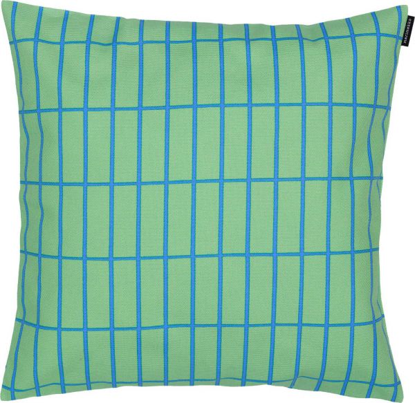 Marimekko Tiiliskivi (brick) cushion cover 40x40 cm light green, blue |  Cushion covers | Living | Marimekko | Brands 