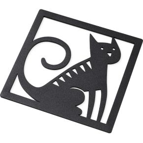 Bengt & Lotta Sitting cat trivet 17.1 & 17.8 cm black