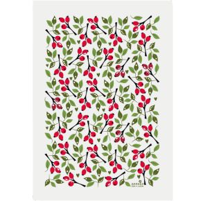 Anneko Design tea towel rose hip 50x70 cm red, green, white