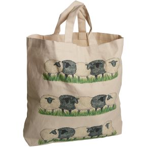 Nääsgränsgården Sheeps Tote bag 42x48 cm 2 handles beige, multicolored