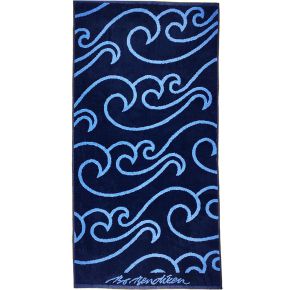 Bo Bendixen shower towel (oeko-tex) North Sea 70x140 cm dark blue, light blue
