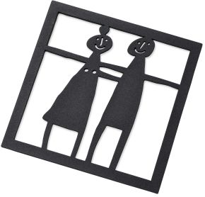 Bengt & Lotta Couple trivet 17.8x17.8 cm black