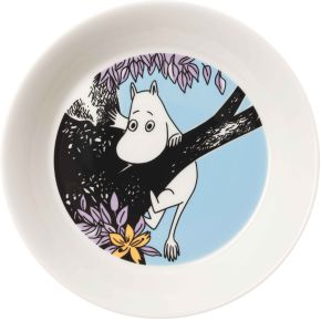 Moomin by Arabia Friends Forever plate / saucer Ø 15 cm blue, cream