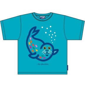 Bo Bendixen Unisex Kids T-Shirt turquoise seal