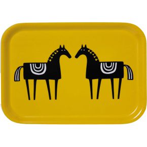 Bengt & Lotta Horse tray 20x27 cm yellow