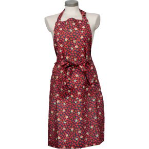 Klippan Smultronblom apron (oeko-tex) red, multicolored